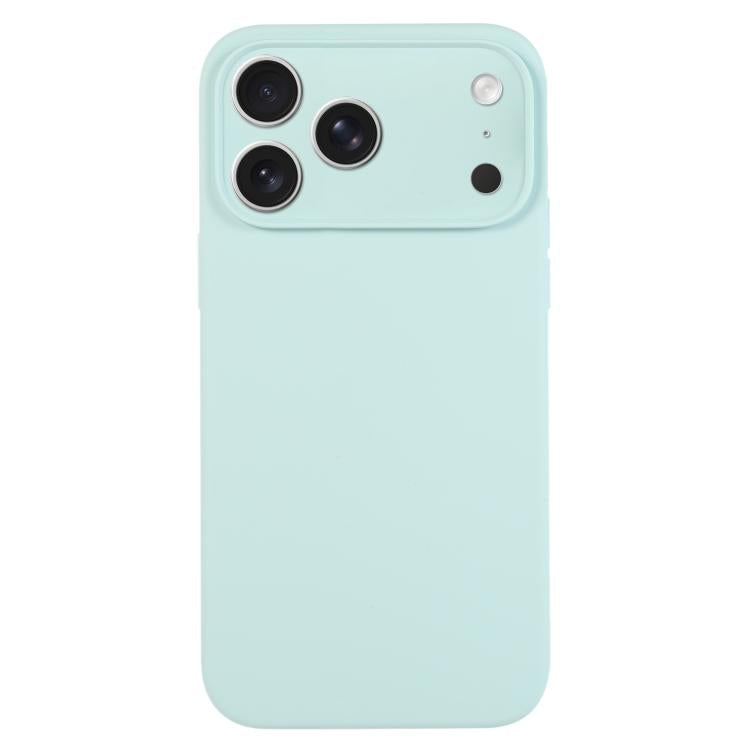 Ốp lưng điện thoại silicone lỏng màu trơn lỗ nhỏ tinh tế, dành cho iPhone 17 Pro