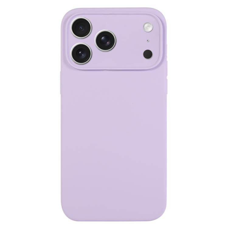 Ốp lưng điện thoại silicone lỏng màu trơn lỗ nhỏ tinh tế, dành cho iPhone 17 Pro