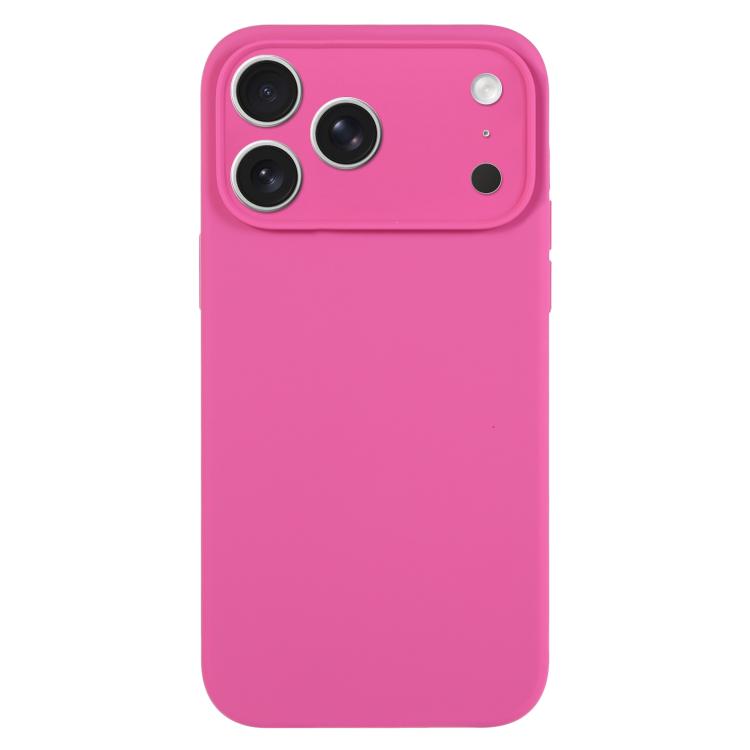 Ốp lưng điện thoại silicone lỏng màu trơn lỗ nhỏ tinh tế, dành cho iPhone 17 Pro