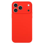 Ốp lưng điện thoại silicone lỏng màu trơn lỗ nhỏ tinh tế, dành cho iPhone 17 Pro