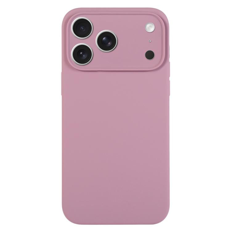Ốp lưng điện thoại silicone lỏng màu trơn lỗ nhỏ tinh tế, dành cho iPhone 17 Pro