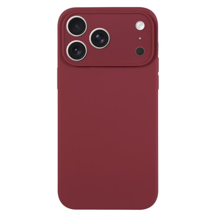 Ốp lưng điện thoại silicone lỏng màu trơn lỗ nhỏ tinh tế, dành cho iPhone 17 Pro