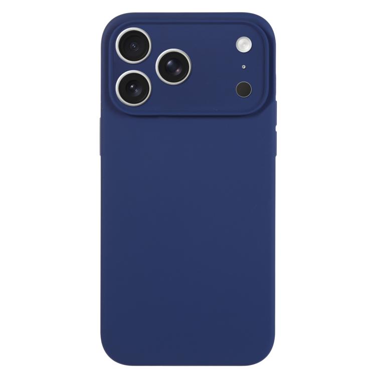 Ốp lưng điện thoại silicone lỏng màu trơn lỗ nhỏ tinh tế, dành cho iPhone 17 Pro