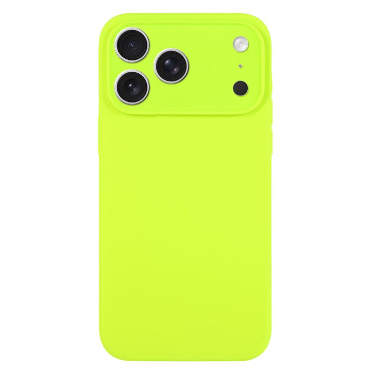 Ốp lưng điện thoại silicone lỏng màu trơn lỗ nhỏ tinh tế, dành cho iPhone 17 Pro