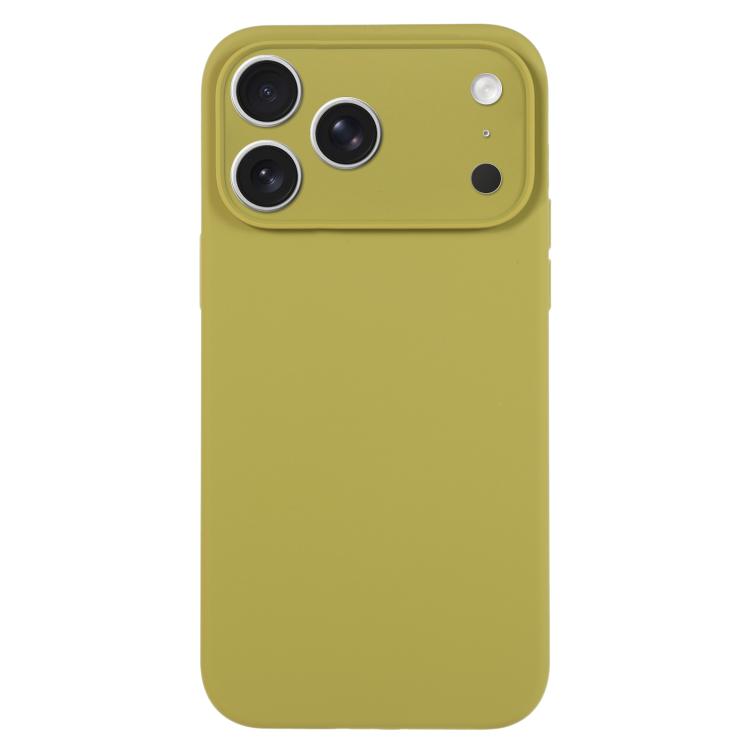 Ốp lưng điện thoại silicone lỏng màu trơn lỗ nhỏ tinh tế, dành cho iPhone 17 Pro