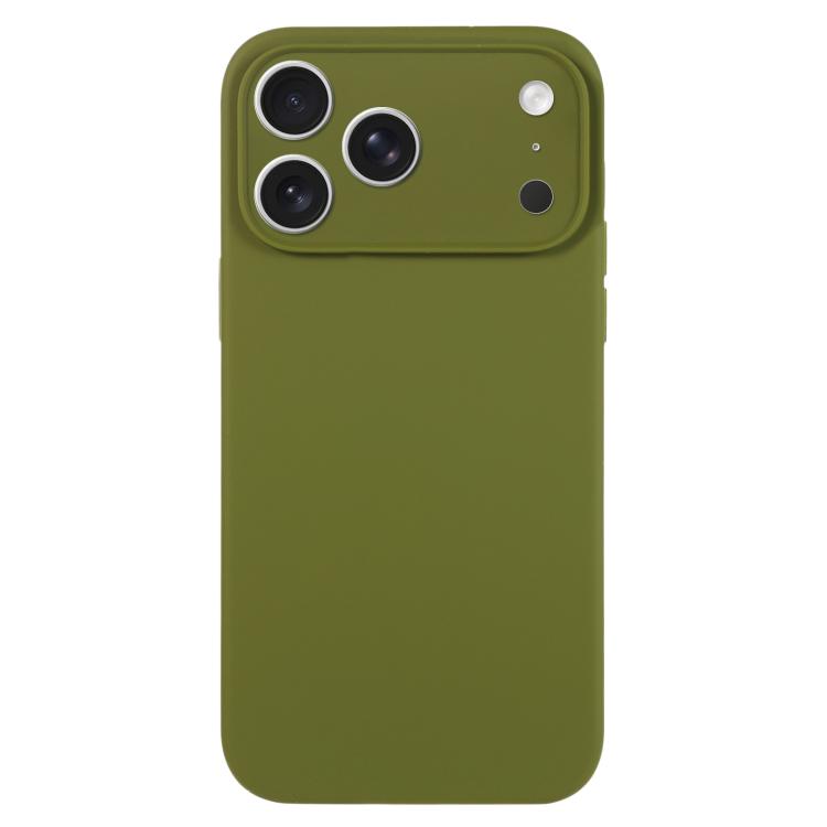 Ốp lưng điện thoại silicone lỏng màu trơn lỗ nhỏ tinh tế, dành cho iPhone 17 Pro