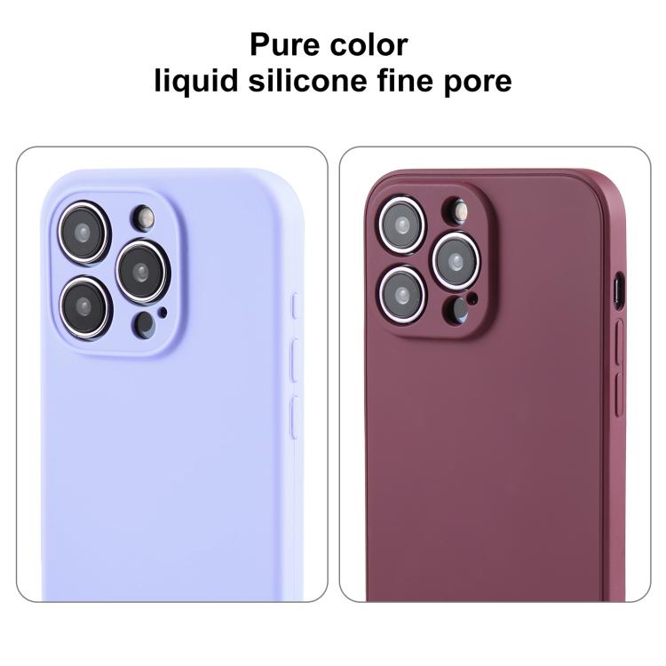 Ốp điện thoại silicone lỏng màu trơn lỗ nhỏ tinh tế, dành cho iPhone Air