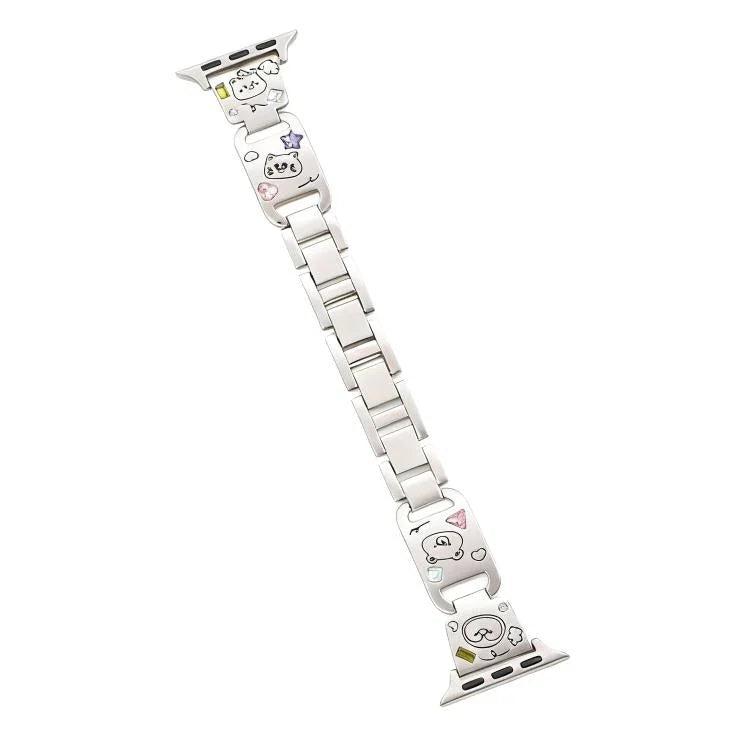 Dây đồng hồ kim loại kim cương vòng tay xDfind Happy Zoo, Dành cho Apple Watch 42 / 44 / 45 / 46 / 49mm, Dành cho Apple Watch 38 / 40 / 41 / S11 42mm