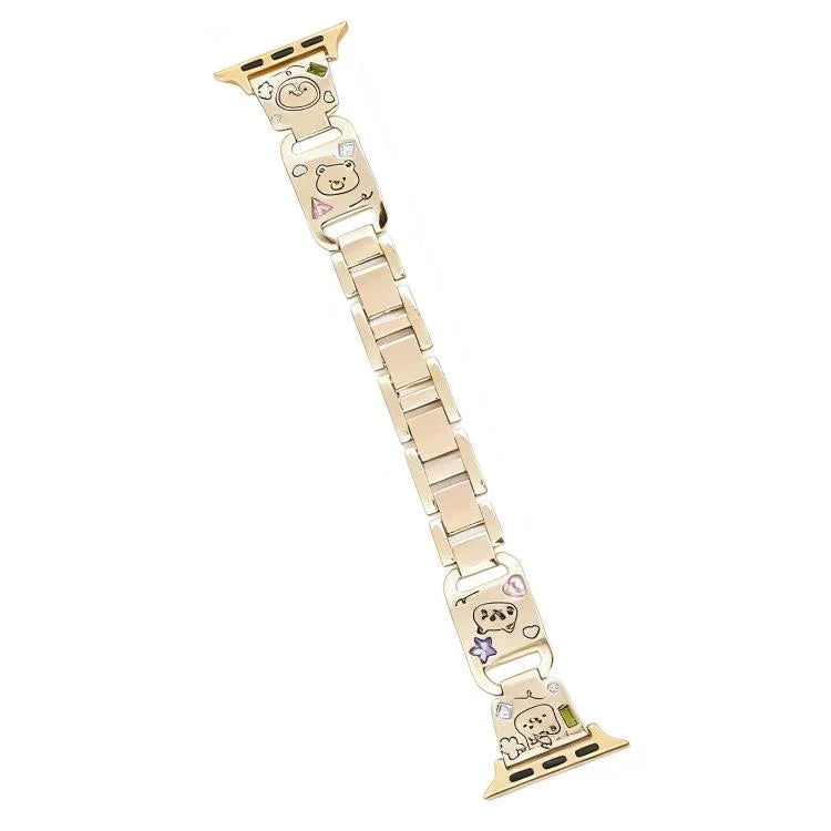 Dây đồng hồ kim loại kim cương vòng tay xDfind Happy Zoo, Dành cho Apple Watch 42 / 44 / 45 / 46 / 49mm, Dành cho Apple Watch 38 / 40 / 41 / S11 42mm