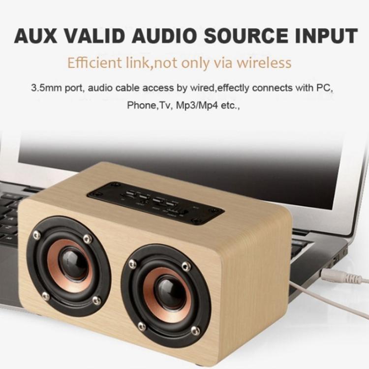 Loa Bluetooth không dây gỗ K5, hỗ trợ Bluetooth, AUX, thẻ TF, K5