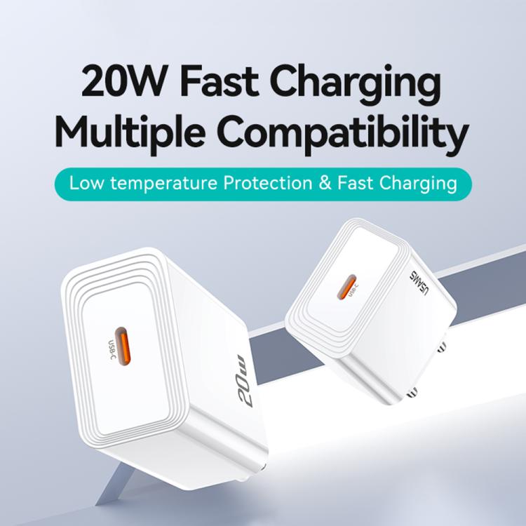 Sạc nhanh cổng đơn USB-C / Type-C PD 20W USAMS CC325 T69, CC325