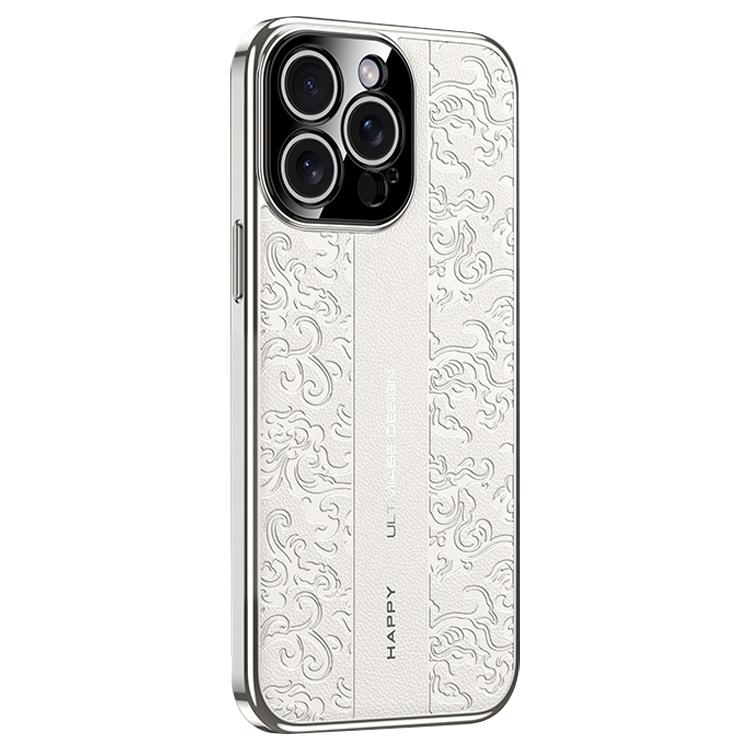 Ốp lưng điện thoại PC da trơn họa tiết Rồng Mây, dành cho iPhone 14 Pro Max