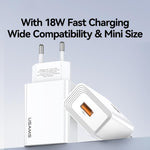 Bộ sạc nhanh cổng USB-A đơn USAMS CC324 T69 QC18W, CC324