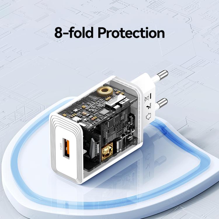 Bộ sạc nhanh cổng USB-A đơn USAMS CC324 T69 QC18W, CC324