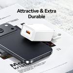 Bộ sạc nhanh cổng USB-A đơn USAMS CC324 T69 QC18W, CC324