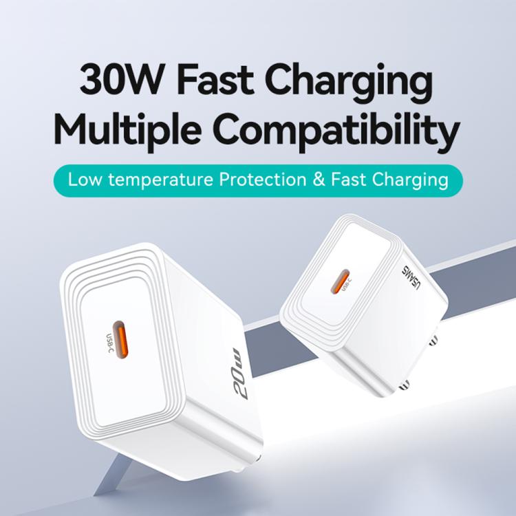 Sạc nhanh cổng đơn USB-C / Type-C PD 30W USAMS CC329 T69, CC329
