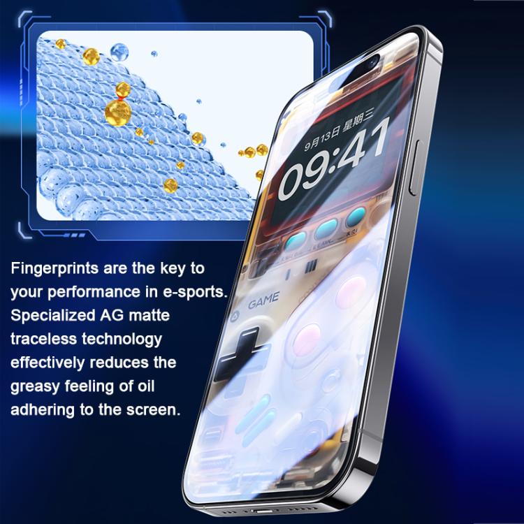 Miếng dán kính cường lực mờ chơi game Benks Zero Curve Edge, dành cho iPhone 17 Pro Max, iPhone 17