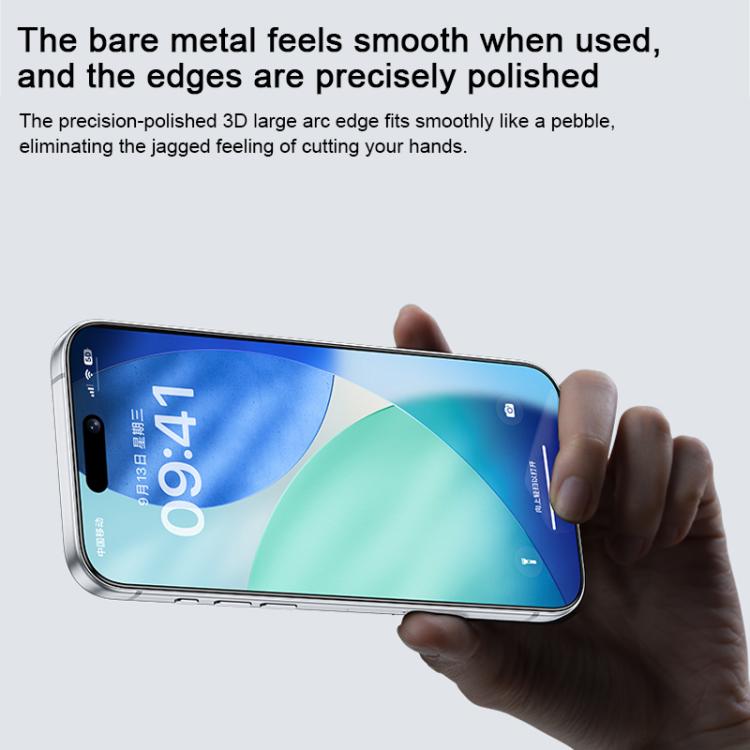 Miếng dán màn hình kính cường lực chống nhìn trộm Benks Zero Curve Edge, dành cho iPhone 17 Pro Max, iPhone 17, iPhone Air