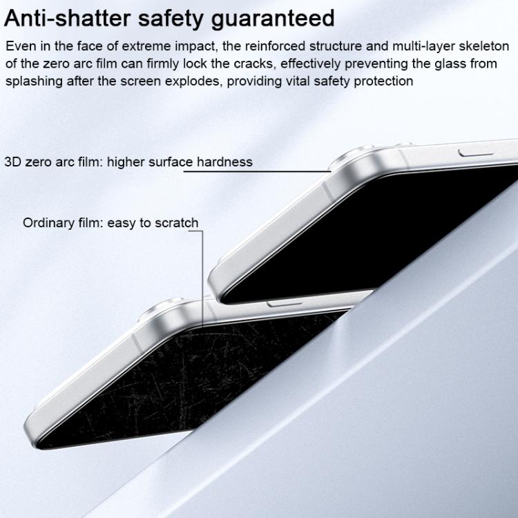 Miếng dán màn hình kính cường lực chống nhìn trộm Benks Zero Curve Edge, dành cho iPhone 17 Pro Max, iPhone 17, iPhone Air