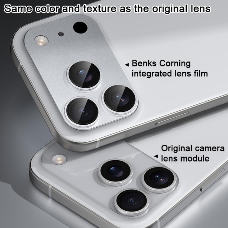 Benks King Kong Corning Miếng dán bảo vệ màn hình ống kính điện thoại kim loại tích hợp, Dành cho iPhone 17 Pro Max, Dành cho iPhone 17 Pro