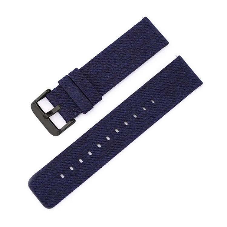 Stainless Steel Pin Buckle Nylon Woven Canvas Watch Band, 16mm, 18mm