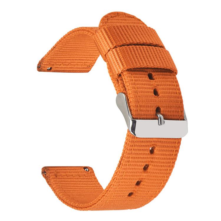 Stainless Steel Pin Buckle Solid Color Nylon Canvas Watch Band, 18mm, 20mm, 22mm
