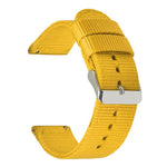 Stainless Steel Pin Buckle Solid Color Nylon Canvas Watch Band, 18mm, 20mm, 22mm