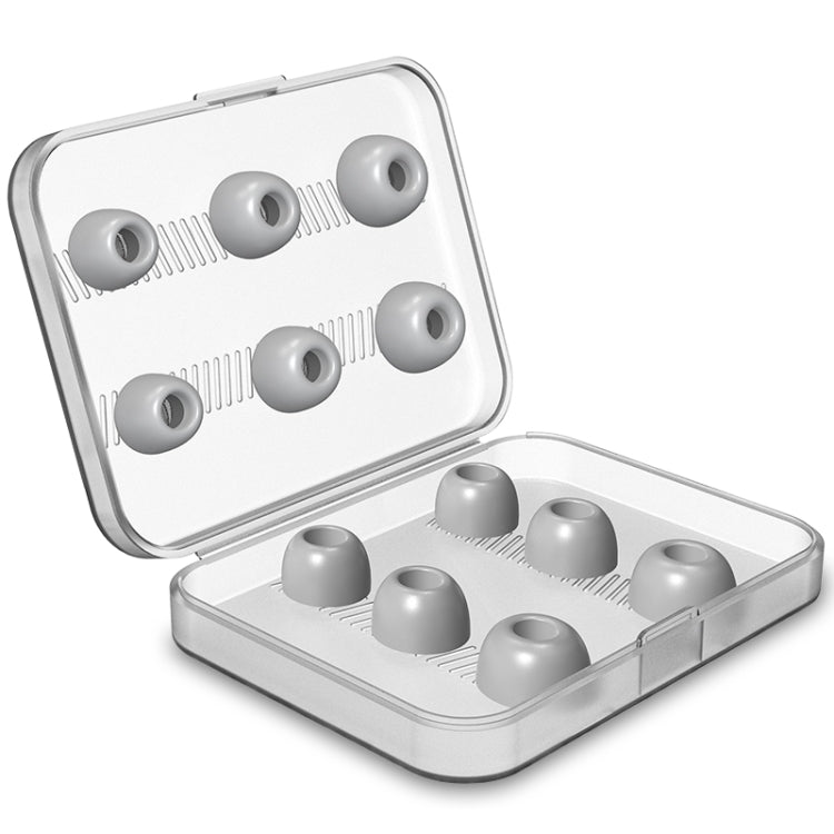 12 chiếc nút tai bằng mút nhớ thay thế cho tai nghe không dây AirPods Pro, kèm hộp đựng, mút nhớ màu xám