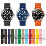 Stainless Steel Pin Buckle Solid Color Nylon Canvas Watch Band, 18mm, 20mm, 22mm