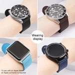 Stainless Steel Pin Buckle Solid Color Nylon Canvas Watch Band, 18mm, 20mm, 22mm