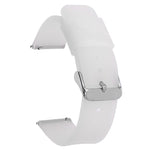 Stainless Steel Silver Pin Buckle Solid Color Silicone Waterproof Watch Band, 10mm, 12mm, 14mm, 15mm