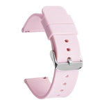 Stainless Steel Silver Pin Buckle Solid Color Silicone Waterproof Watch Band, 16mm, 18mm, 19mm