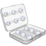 6 cặp nút tai silicone thay thế cho tai nghe không dây AirPods Pro, kèm hộp đựng, silicone màu trắng
