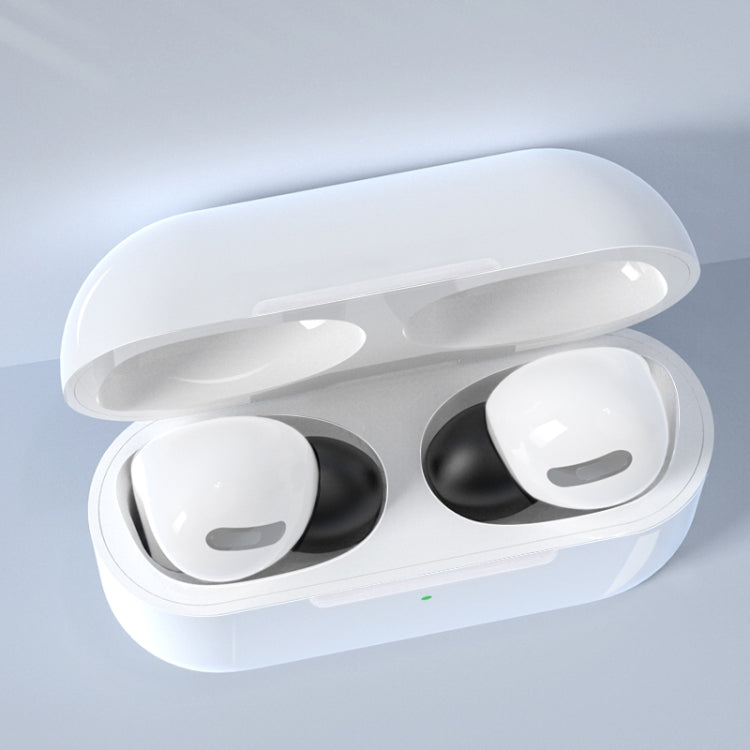 6 cặp nút tai silicone thay thế cho tai nghe không dây AirPods Pro, kèm hộp đựng, silicone màu trắng