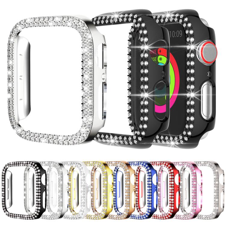 Ốp đồng hồ PC rỗng kim cương hai hàng xDfind, Dành cho Apple Watch Series 6 / 5 / 4 / SE 44mm, Dành cho Apple Watch Series 6 / 5 / 4 / SE 40mm, Dành cho Apple Watch Series 11 46mm / 10 46mm, Dành cho Apple Watch Series 11 42mm / 10 42mm