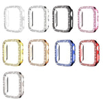 Ốp đồng hồ PC rỗng kim cương hai hàng xDfind, Dành cho Apple Watch Series 9 / 8 / 7 45mm, Dành cho Apple Watch Series 9 / 8 / 7 41mm, Dành cho Apple Watch Series 3 / 2 / 1 38mm, Dành cho Apple Watch Series 3 / 2 / 1 42mm