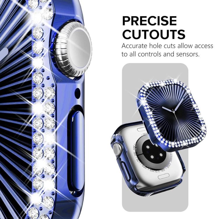Ốp đồng hồ PC rỗng kim cương hai hàng xDfind, Dành cho Apple Watch Series 6 / 5 / 4 / SE 44mm, Dành cho Apple Watch Series 6 / 5 / 4 / SE 40mm, Dành cho Apple Watch Series 11 46mm / 10 46mm, Dành cho Apple Watch Series 11 42mm / 10 42mm