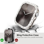 Ốp đồng hồ PC rỗng kim cương hai hàng xDfind, Dành cho Apple Watch Series 9 / 8 / 7 45mm, Dành cho Apple Watch Series 9 / 8 / 7 41mm, Dành cho Apple Watch Series 3 / 2 / 1 38mm, Dành cho Apple Watch Series 3 / 2 / 1 42mm