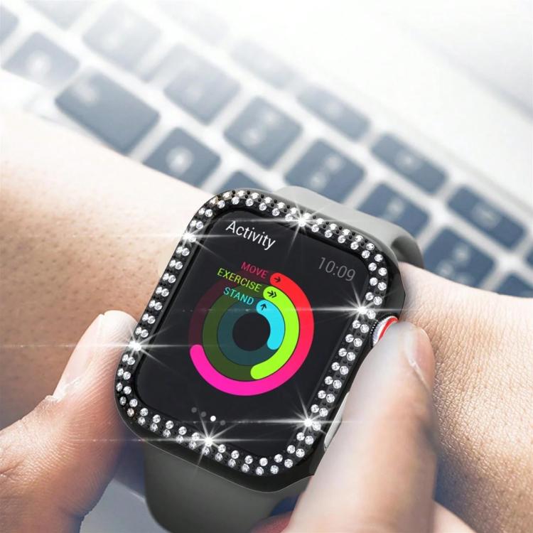 Ốp đồng hồ PC rỗng kim cương hai hàng xDfind, Dành cho Apple Watch Series 6 / 5 / 4 / SE 44mm, Dành cho Apple Watch Series 6 / 5 / 4 / SE 40mm, Dành cho Apple Watch Series 11 46mm / 10 46mm, Dành cho Apple Watch Series 11 42mm / 10 42mm