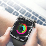 Ốp đồng hồ PC rỗng kim cương hai hàng xDfind, Dành cho Apple Watch Series 9 / 8 / 7 45mm, Dành cho Apple Watch Series 9 / 8 / 7 41mm, Dành cho Apple Watch Series 3 / 2 / 1 38mm, Dành cho Apple Watch Series 3 / 2 / 1 42mm