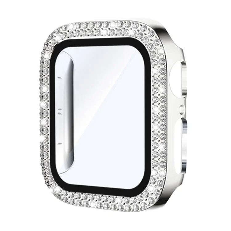 Ốp đồng hồ PC tích hợp kính cường lực kim cương hai hàng xDfind, Dành cho Apple Watch Series 6 / 5 / 4 / SE 44mm, Dành cho Apple Watch Series 6 / 5 / 4 / SE 40mm, Dành cho Apple Watch Series 11 46mm / 10 46mm, Dành cho Apple Watch Series 11 42mm / 10 42mm