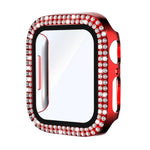 Ốp đồng hồ PC tích hợp kính cường lực kim cương hai hàng xDfind, Dành cho Apple Watch Series 6 / 5 / 4 / SE 44mm, Dành cho Apple Watch Series 6 / 5 / 4 / SE 40mm, Dành cho Apple Watch Series 11 46mm / 10 46mm, Dành cho Apple Watch Series 11 42mm / 10 42mm