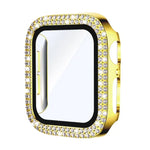 Ốp đồng hồ PC tích hợp kính cường lực kim cương hai hàng xDfind, Dành cho Apple Watch Series 6 / 5 / 4 / SE 44mm, Dành cho Apple Watch Series 6 / 5 / 4 / SE 40mm, Dành cho Apple Watch Series 11 46mm / 10 46mm, Dành cho Apple Watch Series 11 42mm / 10 42mm