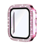 Ốp đồng hồ PC tích hợp kính cường lực kim cương hai hàng xDfind, Dành cho Apple Watch Series 6 / 5 / 4 / SE 44mm, Dành cho Apple Watch Series 6 / 5 / 4 / SE 40mm, Dành cho Apple Watch Series 11 46mm / 10 46mm, Dành cho Apple Watch Series 11 42mm / 10 42mm