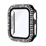 Ốp đồng hồ PC tích hợp kính cường lực kim cương hai hàng xDfind, Dành cho Apple Watch Series 9 / 8 / 7 41mm, Dành cho Apple Watch Series 3 / 2 / 1 38mm, Dành cho Apple Watch Series 3 / 2 / 1 42mm