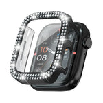 Ốp đồng hồ PC tích hợp kính cường lực kim cương hai hàng xDfind, Dành cho Apple Watch Series 6 / 5 / 4 / SE 44mm, Dành cho Apple Watch Series 6 / 5 / 4 / SE 40mm, Dành cho Apple Watch Series 11 46mm / 10 46mm, Dành cho Apple Watch Series 11 42mm / 10 42mm