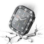 Ốp đồng hồ PC tích hợp kính cường lực kim cương hai hàng xDfind, Dành cho Apple Watch Series 9 / 8 / 7 41mm, Dành cho Apple Watch Series 3 / 2 / 1 38mm, Dành cho Apple Watch Series 3 / 2 / 1 42mm