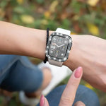 Ốp đồng hồ PC tích hợp kính cường lực kim cương hai hàng xDfind, Dành cho Apple Watch Series 9 / 8 / 7 41mm, Dành cho Apple Watch Series 3 / 2 / 1 38mm, Dành cho Apple Watch Series 3 / 2 / 1 42mm