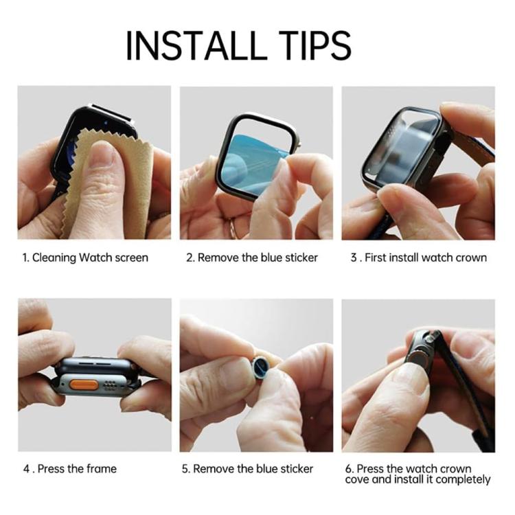 Đổi sang ốp đồng hồ PC tích hợp kính cường lực Ultra 49mm xDfind, Dành cho Apple Watch Series 6 / 5 / 4 / SE 44mm, Dành cho Apple Watch Series 6 / 5 / 4 / SE 40mm, Dành cho Apple Watch Series 9 / 8 / 7 45mm, Dành cho Apple Watch Series 9 / 8 / 7 41mm