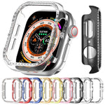 Ốp đồng hồ PC rỗng kim cương một hàng xDfind, Dành cho Apple Watch Series 11 46mm / 10 46mm, Dành cho Apple Watch Series 11 42mm / 10 42mm
